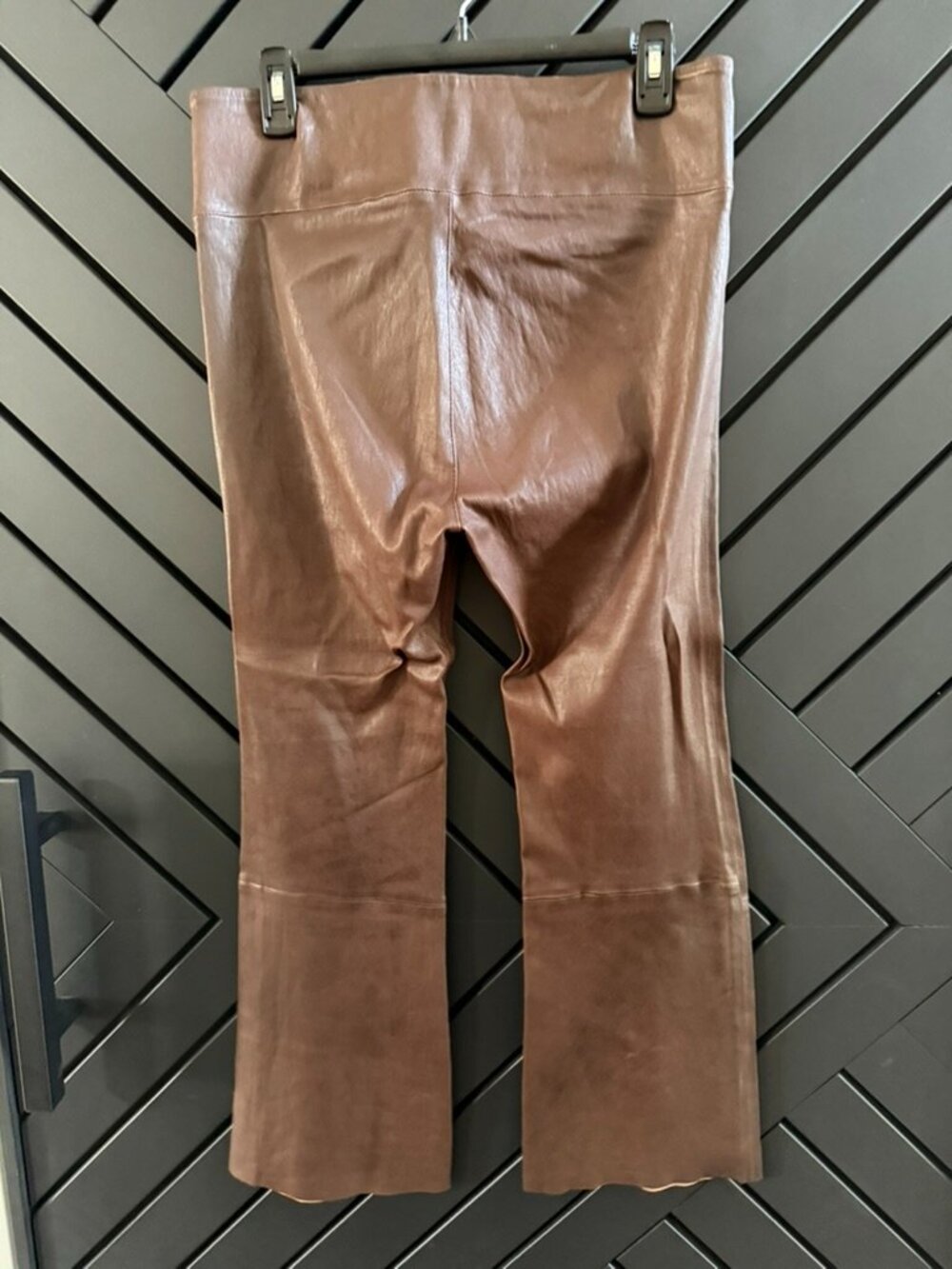 SPRWMN Crop Flare Dark Chocolate leather pants - Picture 5 of 8